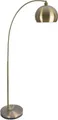 Produktbild: Relaxdays Stehlampe, Metall, E27 Fassung, Wohn- & Schlafzimmer, HxBxT: 180x92x35 cm, bogenförmige Standleuchte, gold