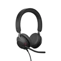 Produktbild: Jabra Evolve2 40 On Ear Headset USB-A UC Stereo Schwarz kabel Kopfhörer