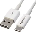 Produktbild: Amazon Basics USB-C-auf-USB-A 2.0 Schnellladekabel, 480 Mbit/s Geschwindigkeit, USB-IF-, für Apple iPhone 16/15, iPad, Samsung Galaxy, Tablets, Laptops, 1.8 m, Weiß