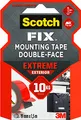 Produktbild: Scotch-Fix Extreme Doppelseitiges Montageband für den Außenbereich – 1 Rolle (19 mm x 1,5 m) – Extra stark, wetterfest & temperaturbeständig – Hält bis zu 10 kg – Kein Bohren nötig