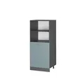 Produktbild: Vicco Herdumbauschrank R-Line, Herdschrank, Blau-Grau/Anthrazit, 60 cm