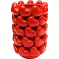 Produktbild: Kare-Design Vase, Rot, Keramik, herzförmig, 22x33x22 cm, handgemacht, zum Stellen, auch für frische Blumen geeignet, Dekoration, Vasen, Keramikvasen