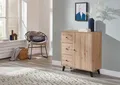 Produktbild: Kommode Sideboard Schubladenschrank mit 3 Schubladen 1 Tür Holz Optik Artisan