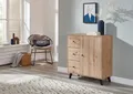 Produktbild: Kommode Sideboard Schubladenschrank mit 3 Schubladen 1 Tür Holz Optik Artisan