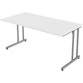 Produktbild: Kerkmann Schreibtisch start up 4340, 160 x 75 x 80cm (BxHxT), weiß / silber