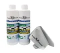Produktbild: PandaCleaner Brillenreiniger - Bio-Konzentrat - Anti-Beschlag-Formel Glasreiniger (Set, [2-St. 250ml Flaschen + Mikrofasertuch)
