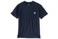 Produktbild: Carhartt Rundhalsshirt Carhartt K87 POCKET S/S T-SHIRT 103296 (1-tlg) Brusttasche mit Logo