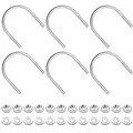 Produktbild: YEYIT U Bolzen 6 Stück U Bügel mit gewinde 304 Edelstahl Bügelschraube M6 x 51 mm (Innenbreite) Gewindebügel Bügelschelle U-Schrauben Schellen mit Muttern und Unterlegscheibe
