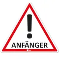 Produktbild: iSecur Auto-Magnet-Schild Anfänger! I 12,6 x 11 cm I Vorsicht Achtung Fahranfänger I für Kfz Auto LKW I abnehmbar wetterfest magnetisch I hin291