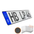 Produktbild: 1 Kennzeichen Carbon Optik 46 x 11cm Wunschennzeichen PKW Autokennzeichen Kfz