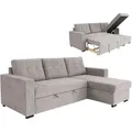 Produktbild: Ecksofa - light grey - Liegefunktion und Staukasten