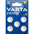 Produktbild: 5x CR2016 Lithium Knopfzelle 3V 90mAh  ø20,0x1,6mm VARTA 6016