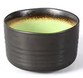 Produktbild: Matcha Schale/Matcha Teeschale 500ml anthrazit/grün, Craquelé-Muster, Original Aricola®