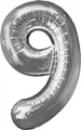 Produktbild: Amscan 2798901 Folienballon SuperShape Zahl 9, MYLAR FOLIE, Silber