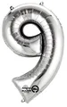 Produktbild: amscan® 2798901 Folienballon Zahl 9 - silber
