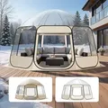 Produktbild: VEVOR Pop-up-Bubble-Zelt, 458 x 432 x 230 cm, transparentes Campingzelt, Garten-Kuppel-Iglu-Zelt mit Fenstern, Sportzelt, 540°-Panoramablick, für 12–15 Personen, Terrasse, Hinterhof