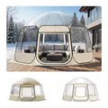 Produktbild: VEVOR Pop-up-Bubble-Zelt, 458 x 432 x 230 cm, transparentes Campingzelt, Garten-Kuppel-Iglu-Zelt mit Fenstern, Sportzelt, 540°-Panoramablick, für 12–15 Personen, Terrasse, Hinterhof