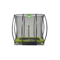 Produktbild: EXIT TOYS Silhouette Bodentrampolin - 153x214cm - Kompaktes Rechteckiges Gartentrampolin Outdoor für Kinder - Mit Sicherheitsnetz und Fußschutzsystem - Gute Sprungkraft - Sicherer Einstieg - Grün