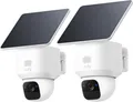 Produktbild: eufyCam Solo E30 2K Schwenk-Neige Außenkamera mit Solarpanel 2er-Pack (Digitaler Zoom, 360°, Zwei-Wege-Kommunikation, KI)