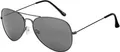 Produktbild: Sonnen Brille Designer Piloten Herren Sonnenbrille mit Kunstoffrahmen 30574 Schwarz Anthrazit