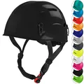 Produktbild: ALPIDEX Kletterhelm | Norm EN 12492 Kletterausrüstung Hartschalenhelm | Universal Passend | Robust | Klettersteighelm | Jugendliche | Erwachsene, Farbe:Black