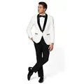 Produktbild: Opposuits Anzug Tuxedo Pearly White Smoking - Partyanzug Silvester Oberstylischer Smoking Anzug in Perlweiß weiß 60