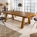 Produktbild: riess-ambiente Massiver Esstisch FINCA 165cm vintage braun recyceltes Pinienholz Industrial Design Esszimmertisch Küchentisch Tisch - Braun