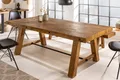 Produktbild: riess-ambiente Esstisch FINCA 165cm vintage braun - recyceltes Pinienholz, Bohlenoptik, Industrial Design mit Querstrebe – ideal für bis zu 6 Personen