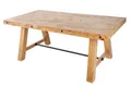 Produktbild: Esstisch Massivholz Kiefer 165 x 90 x 76 cm (LxBxH) Vintage Braun Esszimmertisch