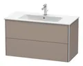 Produktbild: Duravit Xsquare Waschtischunterbau wandhängend für 233610 2 Schubkästen 1010 x 478 x 560 mm Basalt Matt - XS417304343