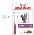 Produktbild: 12 x 85 g Royal Canin RENAL WITH FISH (€ 26,42/kg) Soße Nierendiät für Katzen