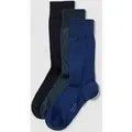 Produktbild: Falke Socken mit Label-Detail im 3er-Pack Modell 'FALKE HAPPY' in Blau, Größe 39-42