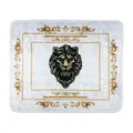 Produktbild: Belle Arti Löwe Badezimmerteppich Badematte Duschmatte Badvorleger Duschvorleger Löwenkopf Motiv in Weiss Gold - rutschfest waschbar orientalisch - Design 4: Löwe Weiss, 50 x 60 cm