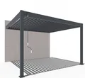 Produktbild: Weide Deluxe | Wand Pergola | Voll Aluminium | 3 x 4 M | Lamellendach anthrazit