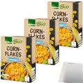 Produktbild: Edeka Cornflakes ungesüßt knusprig geröstete Maisflocken 3er Pack (3x375g Packung) + usy Block