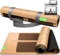 Produktbild: BACKLAxx® Yogamatte aus hochwertigem Kork, Gymnastikmatte 183 x 61 x 0,6 cm (Fitnessmatte aus Kork, inkl. Tragegurt & Videokurs), 4 mm stark, aus natürlichen Rohstoffen, mit Antirutschzonen