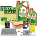 Produktbild: MANN-FILTER INSPEKTIONSPAKET B + 7l ÖL 5W-30 FÜR AUDI A4 8E B6 B7 2.4 3.0 00-05