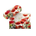 Produktbild: florales Hartschalen-Brillenetui mit weichem Microfaserbezug und Tuch MOHNBLUMEN