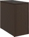 Produktbild: vidaXL Garten-Beistelltisch mit Glasplatte Braun 58x27,5x55 cm Rattan