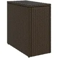 Produktbild: vidaXL Garten-Beistelltisch mit Glasplatte Braun 58x27,5x55 cm Rattan