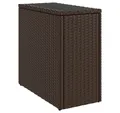 Produktbild: vidaXL Gartentisch Garten-Beistelltisch mit Glasplatte Braun 58x27,5x55 cm Rattan (1-St)