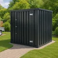 Produktbild: Werkzeugcontainer Blechcontainer anthrazit 2m Container Geräteschuppen Lager