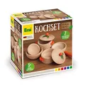 Produktbild: Erzi 10659 Kochset Natur aus Holz, Kinderküche, Kaufladenartikel für Kinder