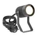 Produktbild: ledscom.de Gartenstrahler SHINGA für außen, IP65, Stecker, anthrazit, inkl. GU10 LED Lampe 630lm, warmweiß