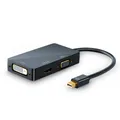 Produktbild: CSL 4k 3in1 Mini DisplayPort zu HDMI/DVI/VGA 3in1 Videokonverter High Speed