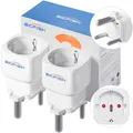 Produktbild: Bigfish Reiseadapter 2Pack Typ M für EU zu Mosambik/Bhutan/Namibia/Botswana, Steckdosenadapter Weiß
