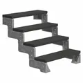 Produktbild: Dolle Außentreppe Gardentop 4 Stufen anthrazit ohne Geländer, Breite 80 cm, Trimax