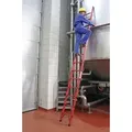 Produktbild: MUNK Günzburger Steigtechnik 36008 Vollkunststoff Anlegeleiter Arbeitshöhe (max.): 3.6 m Rot 7.5 kg