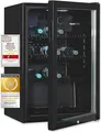 Produktbild: Exquisit Flaschenkühlschrank GKS120-GT-160C | 118 Liter | Glastür abschließbar | 3 Ablagen | Umluft | LED | schwarz, C (Spektrum A bis G)