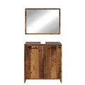 Produktbild: Vicco Badmöbel-Set Eiche rustikal Kiko, bestehend aus Badezimmerspiegel, Waschbeckenunterschrank - Platz für Pflege- und Badutensilien